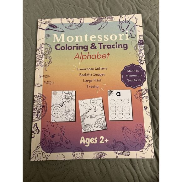Montessori Alphabet Coloring & Tracing Workbook: A fun way to practice beginning - Picture 1 of 6